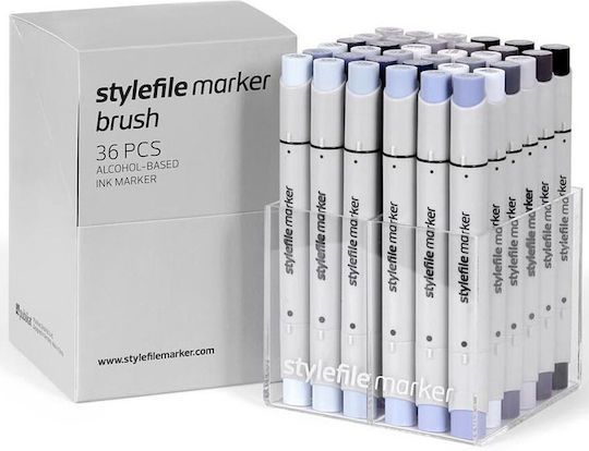 Stylefile Marker Markere indelebile 4.5mm Gri 36buc
