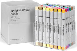Stylefile Marker Ανεξίτηλοι Μαρκαδόροι Σετ 48 χρώματα Stylefile Marker Ανεξίτηλοι Μαρκαδόροι Σετ 48 χρώματα