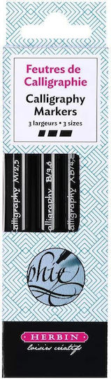 Jacques Herbin Markers 8mm Black 3pcs
