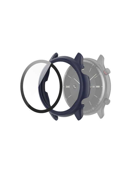 Plastikhülle mit Glas in Blau Farbe für Amazfit GTR 2