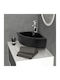 ML-Design Aufgesetztes Waschbecken Keramik 46x33x13cm Schwarz