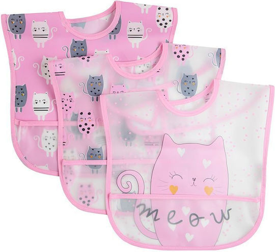 Cool Club Waterproof Plastic Baby Bib with Pocket 3pcs