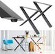 ECD Germany Xdesign Picior De Mobilier Din Lemn Potrivit Pentru Masă / Măsuță 60x72cm Gri