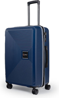 Cardinal Medium Travel Suitcase Hard Navy Blue with 4 Wheels Height 60cm.
