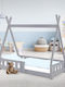 Παιδικό Κρεβάτι Montessori Μονό Γκρι για Στρώμα 70x140cm