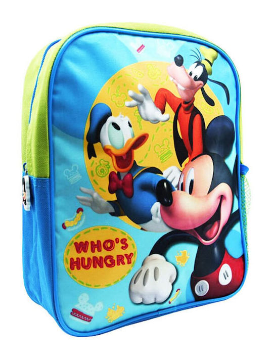 Setino School Backpack Kindergarten with Water Bottle Holder Blue 10.5 x 10.5 x 25cm