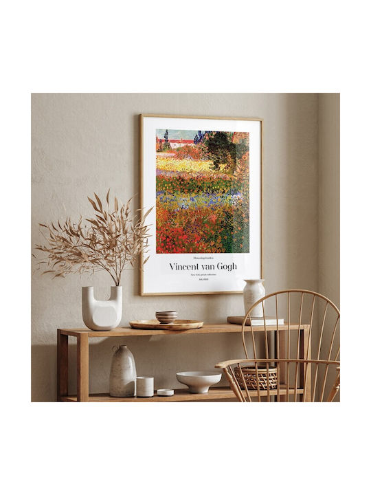 Walls Flowering Garden Rahmen Kopie von Van Gogh Holz 20x30cm