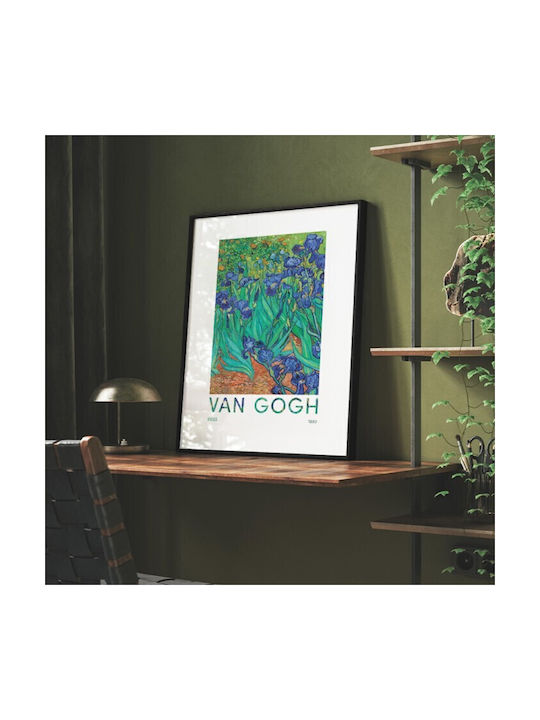 Walls Irises Rahmen Kopie von Van Gogh Holz 20x...