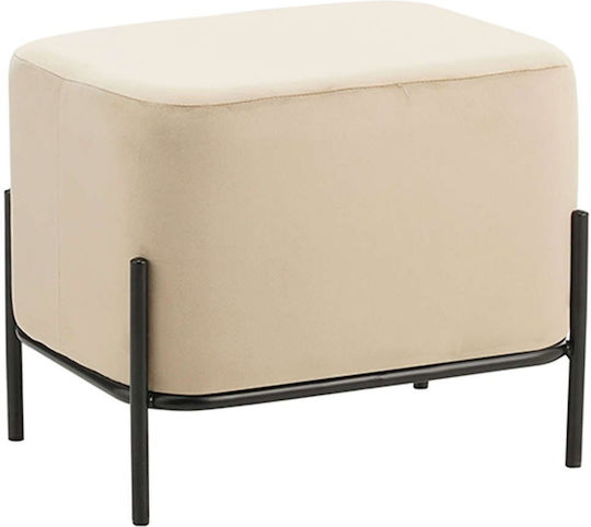 Stool For Living Room Bella Beige 48x37x39cm Stool For Living Room Bella Beige 48x37x39cm