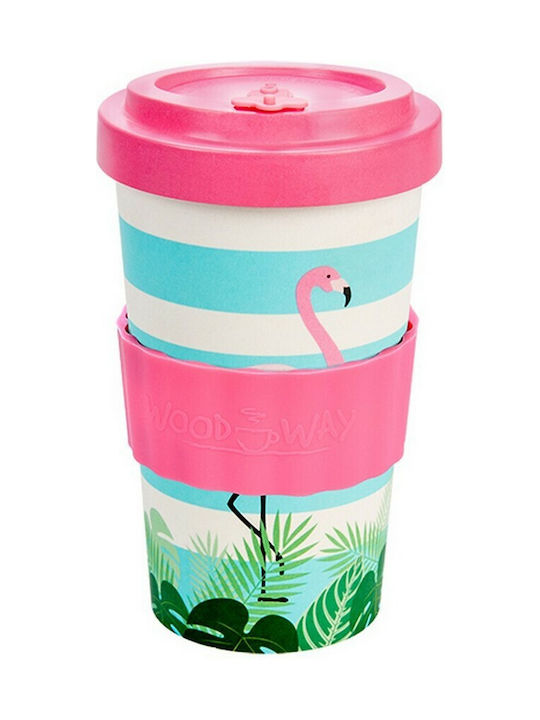 Bamboo Cup with Lid Multicolour 500ml