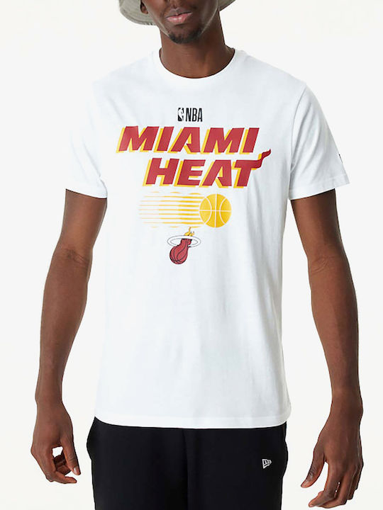 New Era Miami Heat Sportliches T-Shirt Weiß