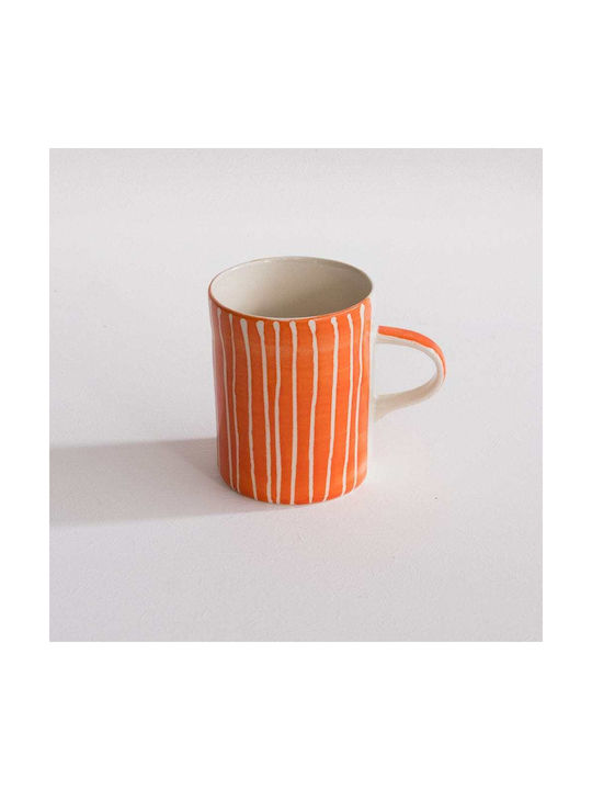 Tasse Keramik Orange 1Stück