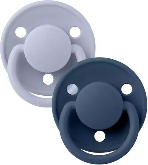 Bibs De Lux Πιπίλες Σιλικόνης Dusty Blue / Steel Blue για 0-36 μηνών 2τμχ