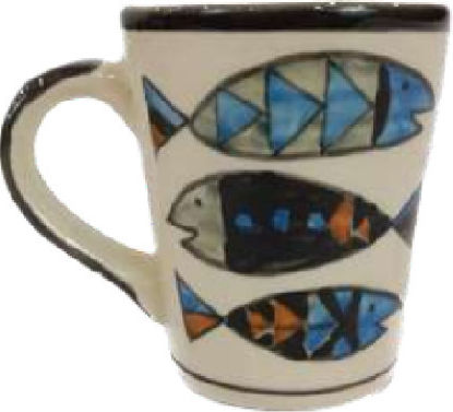 Becher Keramik Mehrfarbig