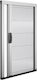 Viomal Mosquito Net Door Screw Pleated Aluminum White with Frame 210x160cm