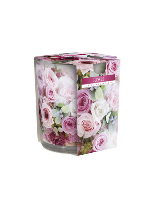 Bispol Scented Candle Jar Pink 100gr 1pcs