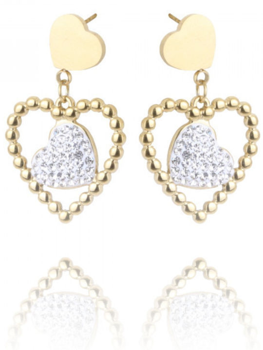 ecarla Earrings made of Steel Gold Plated