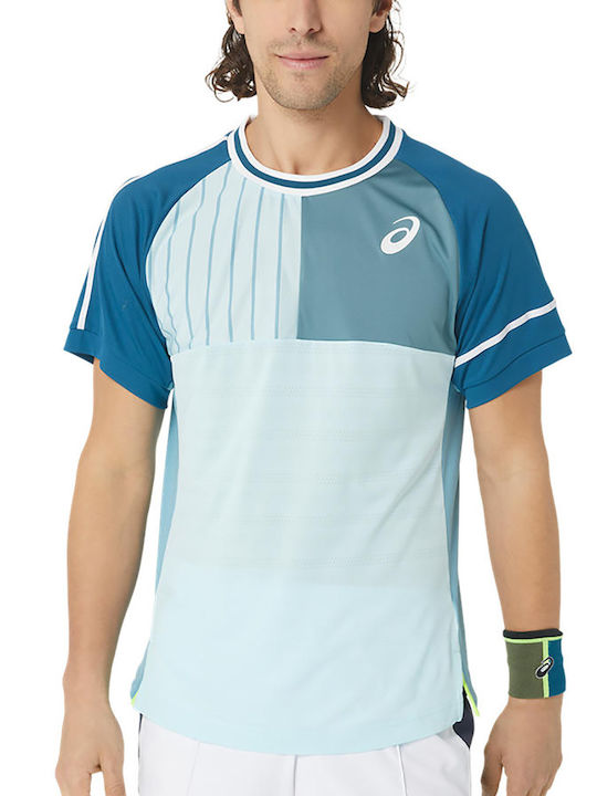 ASICS Match Herren Sport T-Shirt Kurzarm Hellblau