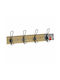 Viosarp Viosarp Wandhalterung Hölzernes 4 Haken Braun 32cm