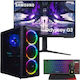 Vengeance Aero-V8 Gaming Desktop Computers (Ryzen 5-5500/16GB DDR4/512GB SSD/GeForce RTX 4060/No Operating System) and Samsung Odyssey G32A VA 24″ FHD Monitor
