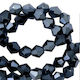 Glass Craft Beads Gray 10pcs 6mm