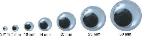Groovy Ochi de artizanat 20buc în Black Culoare