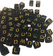 letters Acrylic Craft Beads Black 1pcs 6mm