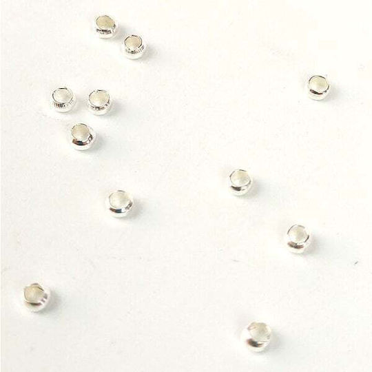 Faitakis Pack Χάντρες Χειροτεχνίας σε Ασημί χρώμα 2.5mm 2500τμχ