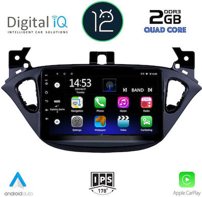 Digital IQ Car-Audiosystem für Opel Corsa 2014-2021 (Bluetooth/AUX/WiFi/GPS/Apple-Carplay) mit Touchscreen 9"