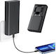 Vrurc Power Bank 10000mAh 20W with 2 USB-A Ports and USB-C Port Power Delivery / Quick Charge 3.0 Black