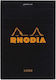 Rhodia Notizblock 80 Blätter Geregelt Schwarz 126009