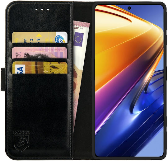 Rosso Element Pu Wallet Δερματίνης Μαύρο (Poco F4 GT)