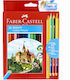 Faber-Castell Buntstift Colored Pencil Set + 3 Double + Sharpener Package of 1 packages