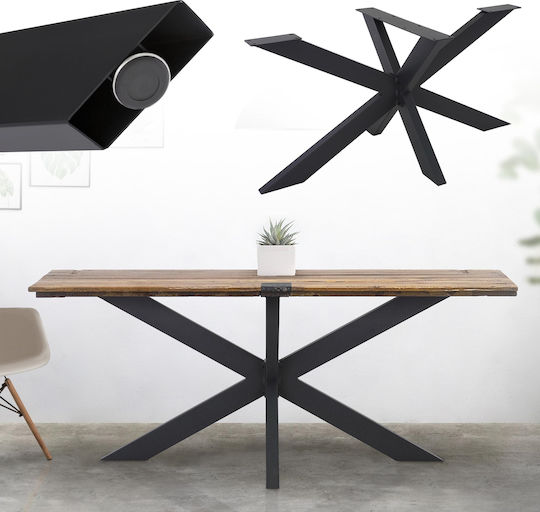ML-Design Стойка за маса от Метал в Черен Цвят 78x71x150см