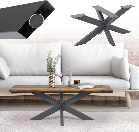 ML-Design Βάση Τραπεζιού Μεταλλική Γκρι 98x58x43cm