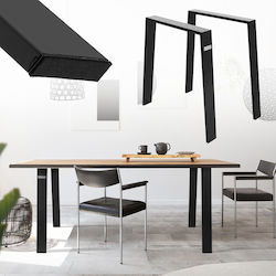 ML-Design Metallic Black Table Stand 75x72cm 2 Pieces ML-Design Metallic Black Table Stand 75x72cm 2 Pieces
