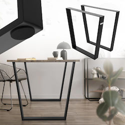 ML-Design Wooden Black Table Stand 75x72cm 2 Pieces ML-Design Wooden Black Table Stand 75x72cm 2 Pieces