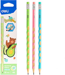 Deli Pencil HB Set with Eraser 12pcs