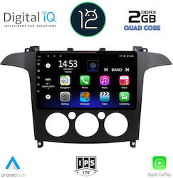 Digital IQ Car Audio System for Ford S-Max 2006-2014 with A/C (Bluetooth/WiFi/GPS/Apple-Carplay) with Touch Screen 9"