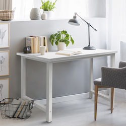 Wooden Home Office Desk White L120xW60xH75cm