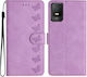 Butterflies Wallet Purple (TCL 40 SE)