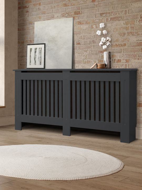 ML-Design Κάλυμμα Καλοριφέρ από MDF Γκρι 152x19x82cm