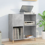 vidaXL Έπιπλο Hi-Fi με 3 Ράφια Γκρι 38x84.5x89cm