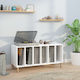 vidaXL Έπιπλο Hi-Fi με 6 Ράφια Λευκό 38x100x48cm