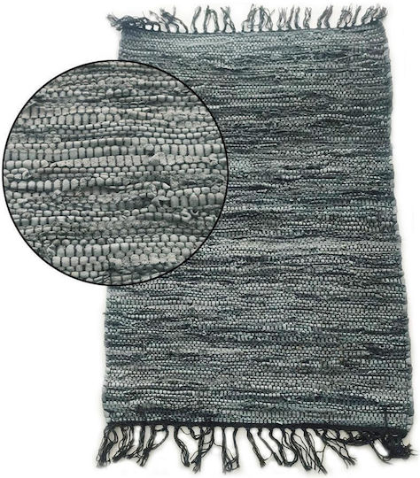 Atmosphera Mod Teppich Rechteckig Leder Grau 55x90cm