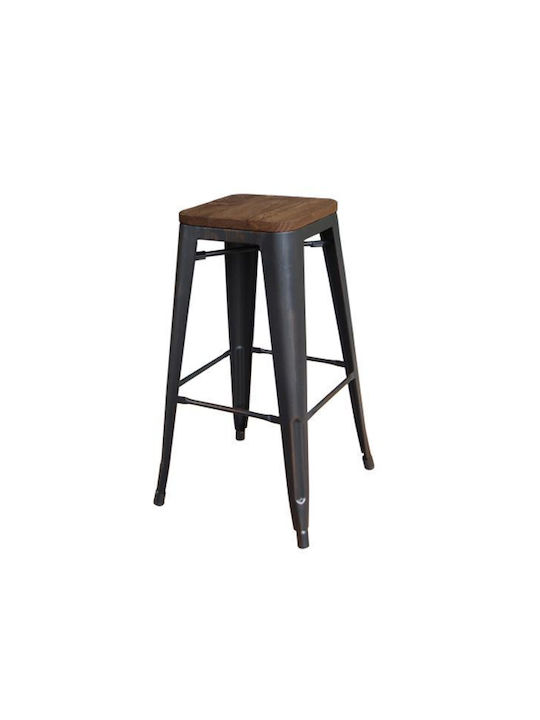 Relix Wood Metallic Garden for Bar Stool Black ...