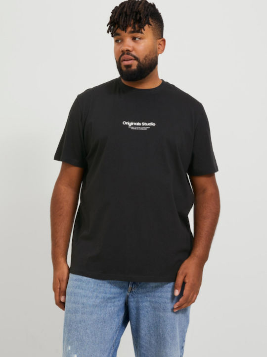 Jack & Jones T-shirt Bărbătesc cu Mânecă Scurtă Negru