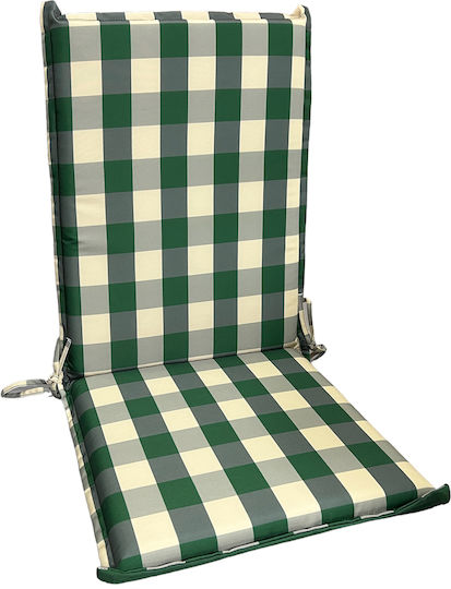 Mega Bazaar Waterproof Garden Chair Cushion with Backrest Green 45x95cm