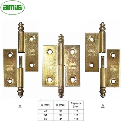 Amig Scharnier Möbel Metallisch 1Stück 541