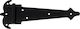 Amig Metallic Furniture Hinge T Shaped Μαύρο